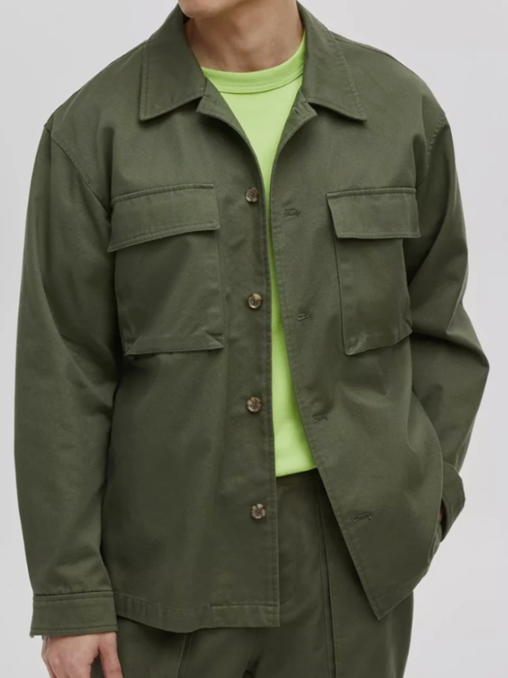This Mode of One Jacket is a men's olive green outerwear piece in size XXL